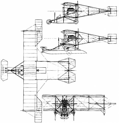 Blueprints > WW1 airplanes > WW1 USA > Curtiss A-1 Triad (USA) (1911)