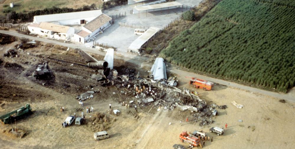 McDonnel Douglas DC-10-30CF | Spantax | EC-DEG | aerial picture of crash site at Malaga
