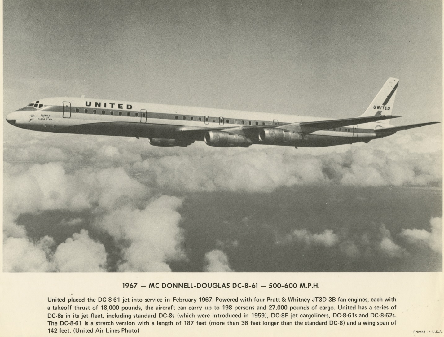 United Airlines Douglas-DC-8-61 in flight