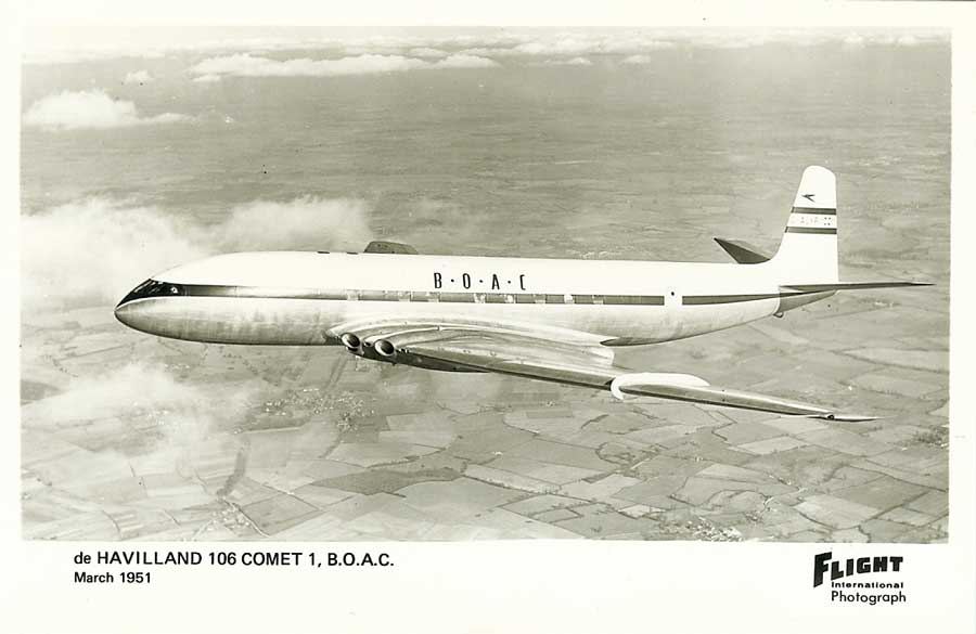 Famgus Aviation Postcards: de Havilland Comet