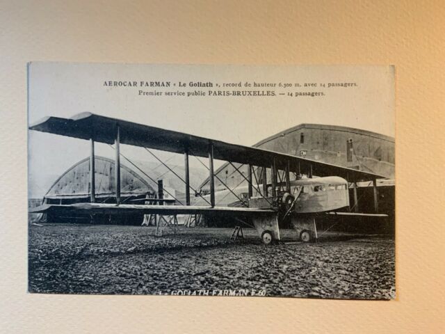 Aero-Car Farman Le Goliath Plane Exterior Goliath Farman F-60 France  Postcard | eBay