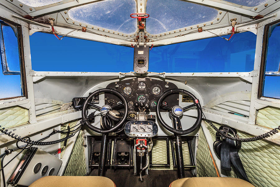 Ford Tri Motor Cockpit Photograph by John Slemp