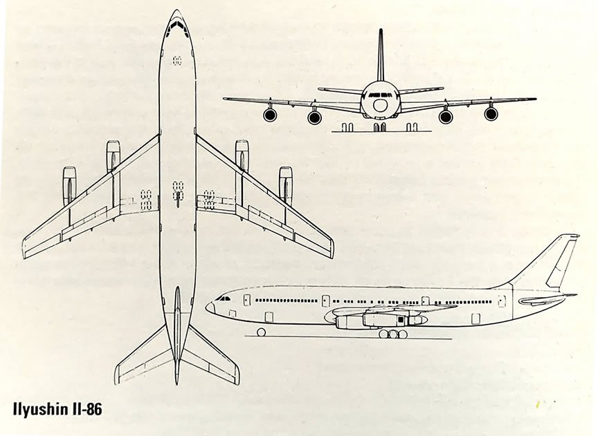 Ilyushin Il-86 -3view scale drawing