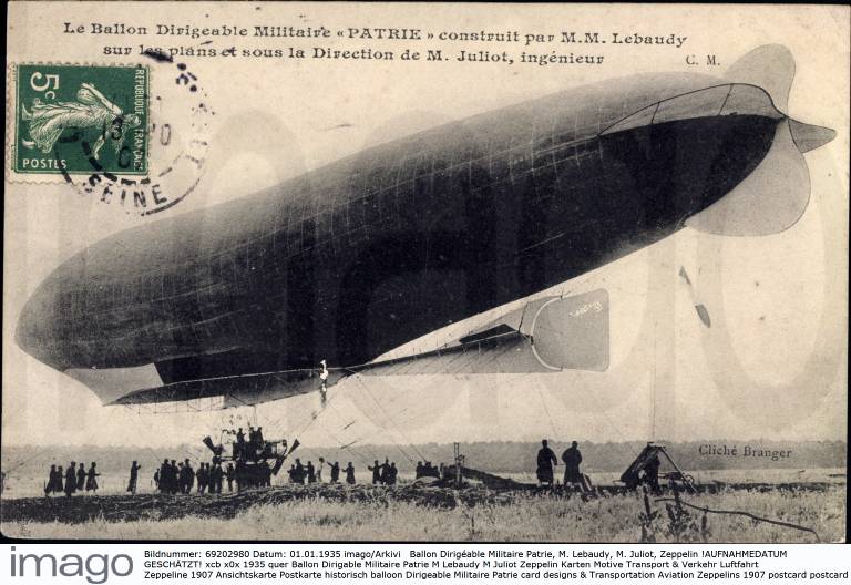 Ballon Dirigable Militaire Patrie, M Lebaudy, M Juliot, Zeppelin  !AUFNAHMEDATUM GESCHAeTZT!