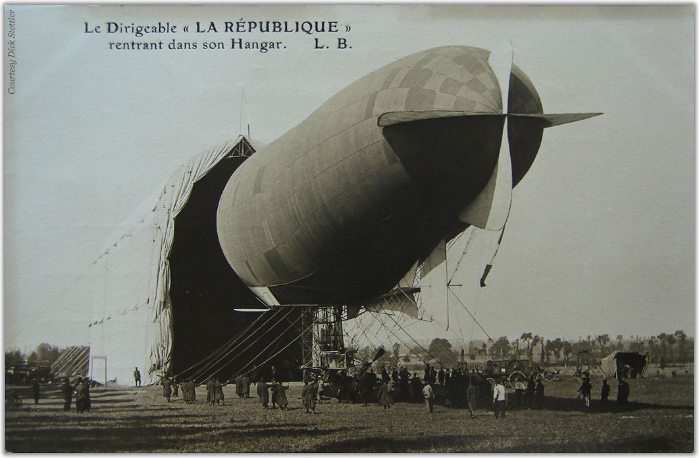 Lebaudy airship La Republique 1908 | Airship, Zeppelin, Under the shadow