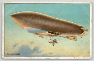 French Airship La Republique~Lebaudy Bros of Moisson France~Army Blimp~1909  TUCK | eBay