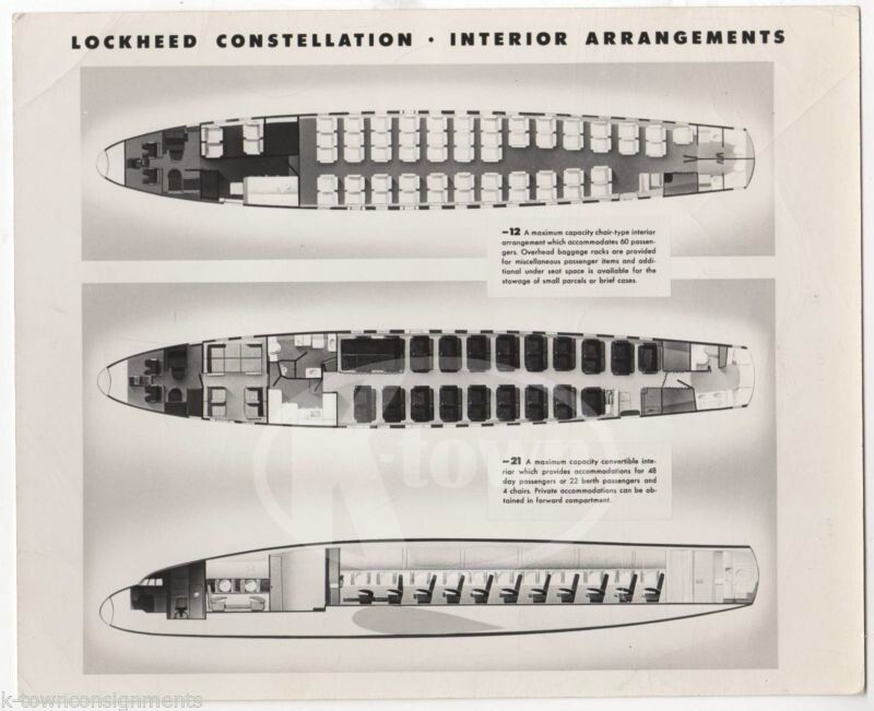 LOCKHEED CONSTELLATION Seat Arrangements &amp; Cutaway | Constellations,  Lockheed, Vintage