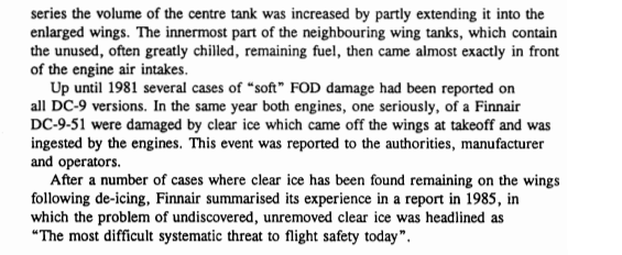 McDonnel Douglas MD-81 | article about clear ice forming on upper wing MD-81 taken from accident report