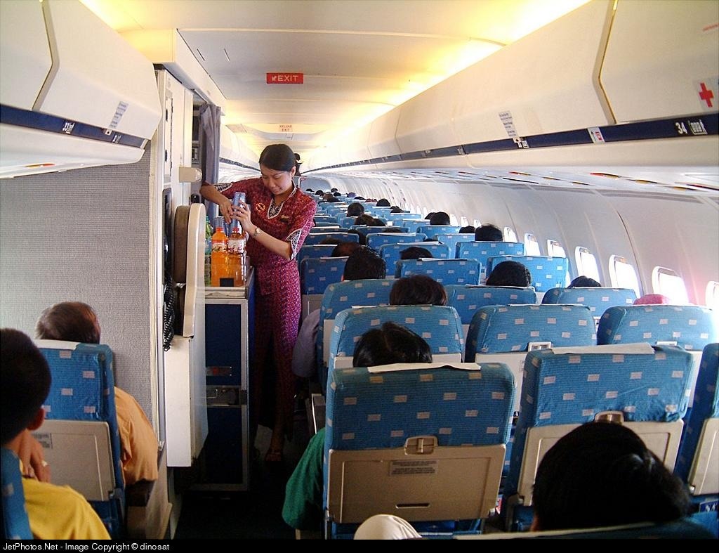 PK-LMK | McDonnell Douglas MD-83 | Lion Air | dinosat | JetPhotos | stewardess handing out drinks