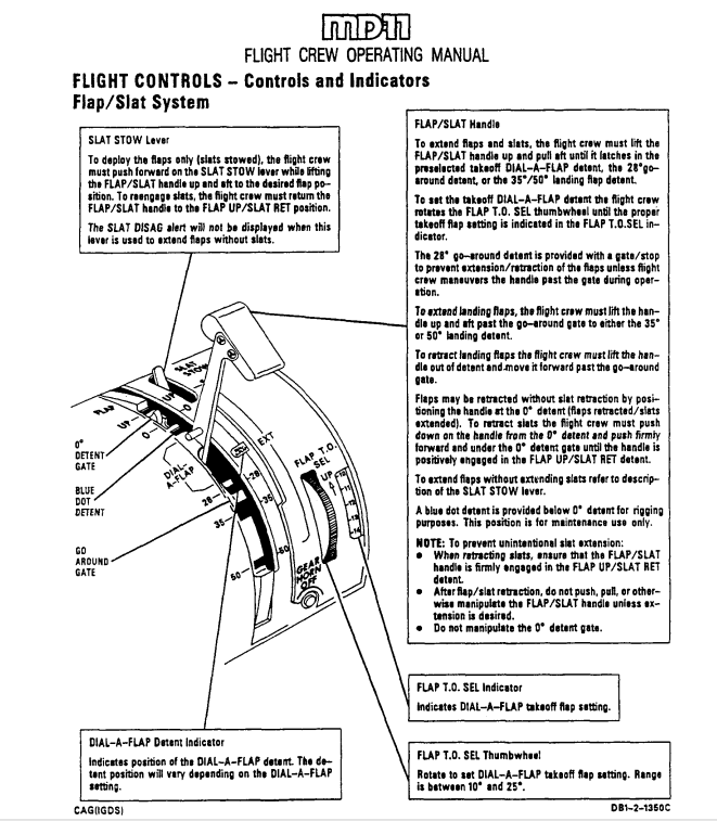 McDonnel Douglas MD-11 manual of flight controls | flap/slat system