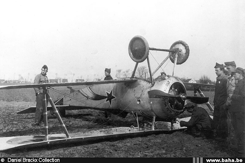 Nieuport 23 Max Orban crash N5024 Royal Military Museum Brussel