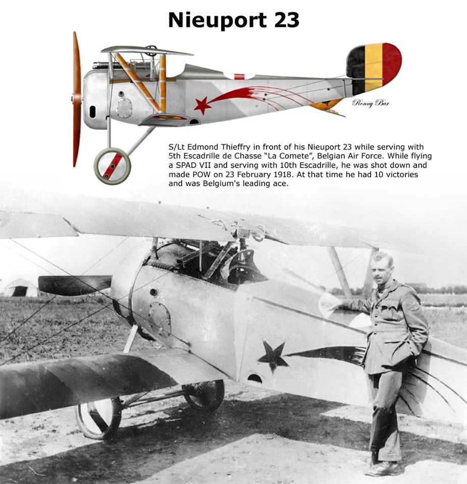 Nieuport 23 | Belgian Air Force | flown by WWI ace S/Lt. Edmond Thieffry