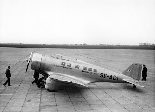 Northrop 1C Delta, SE-ADI at Amsterdam-Schiphol  European Airlines