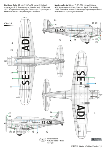 Azur-Frrom:. Northrop Delta - decals schemes | 1_72_aircraft_news