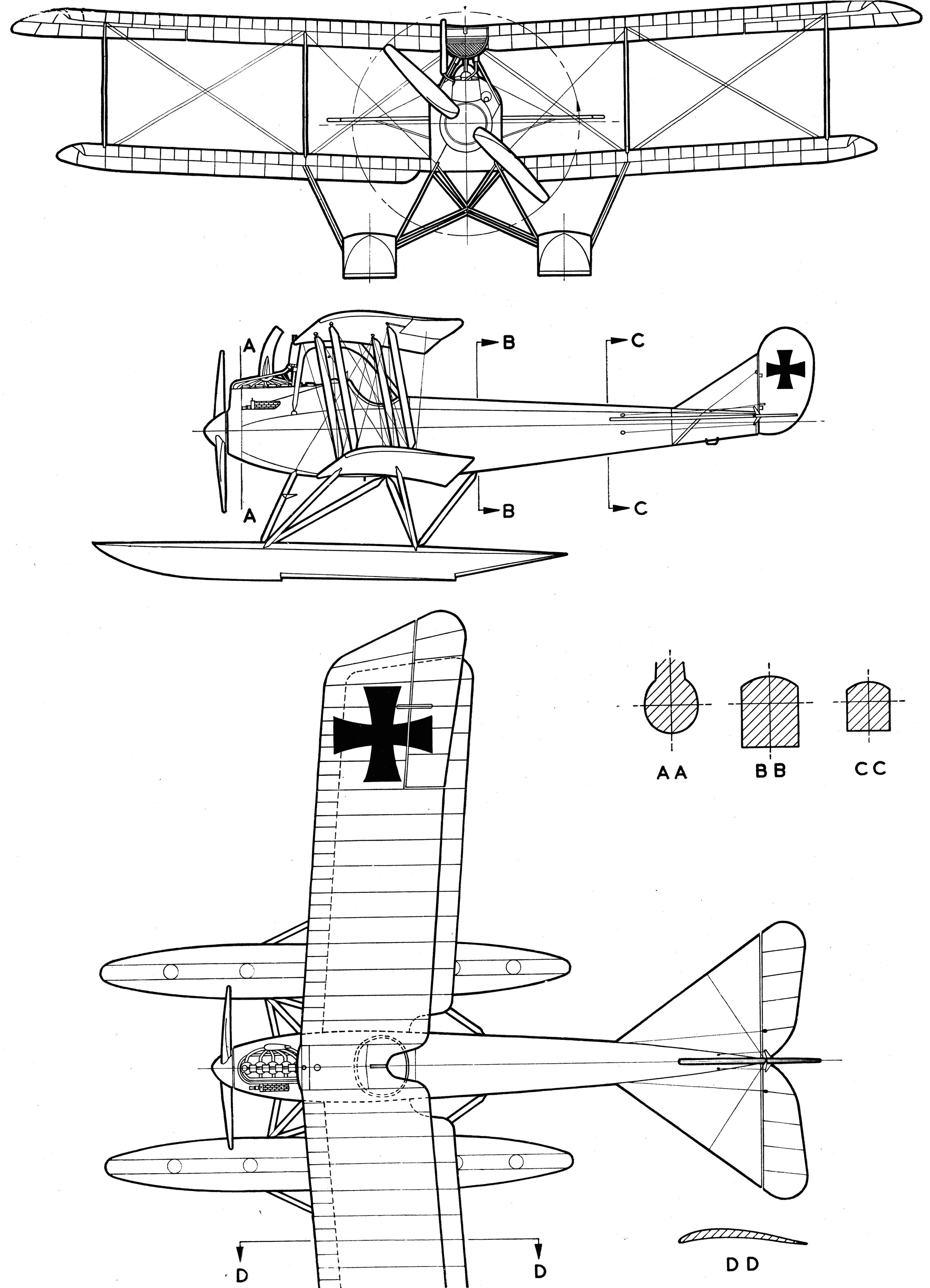 Rumpler 6B blueprint