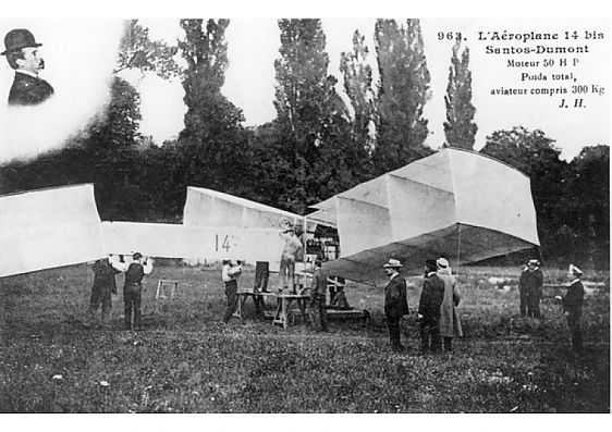 Santos-Dumont 14bis first flight in Europe 1906 (#9893865)