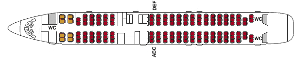 Tupolev Tu-154 commercial aircraft | cabin layout