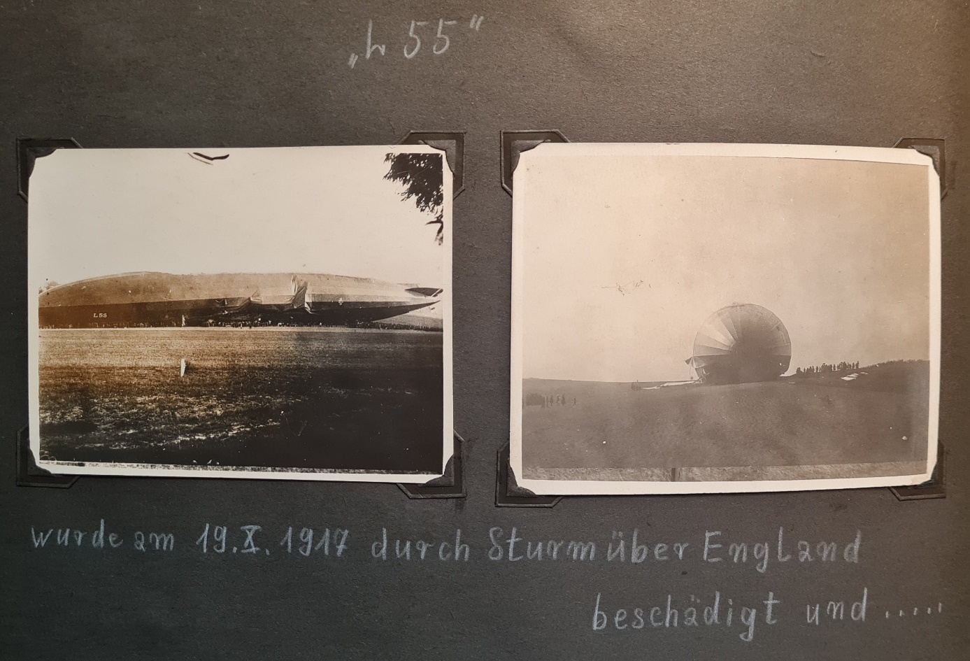 Zeppelin LZ101 L55 picture at crash site near Tiefenort, Germany