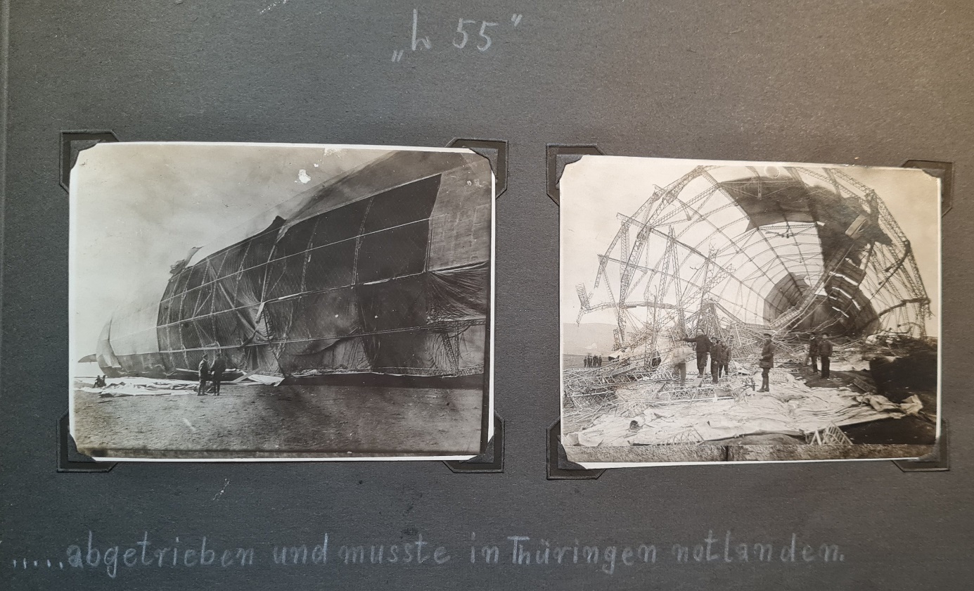 Zeppelin LZ101 L55, dismantling of the Zeppelin after the forced landing near Tiefenort, Thuringen, Germany