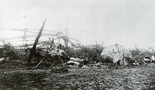 Wreckage of Zeppelin LZ102 L57 at Juterbog, October 1917