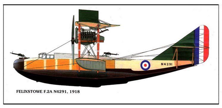 Felixtowe F.2A N4291 | Old Blackeye | side view drawing