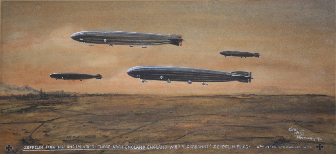 Zeppelin LZ111 L65 flying in convoy | 17 April 1918 | last Zeppelin raid on England