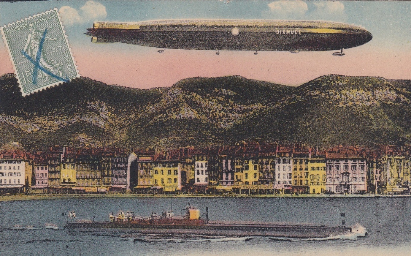 Zeppelin LZ114 L72 Dixmude flying over Toulon