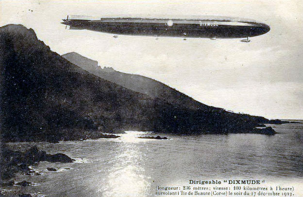 Zeppelin LZ114 L72 Dixmude flying over Corsica