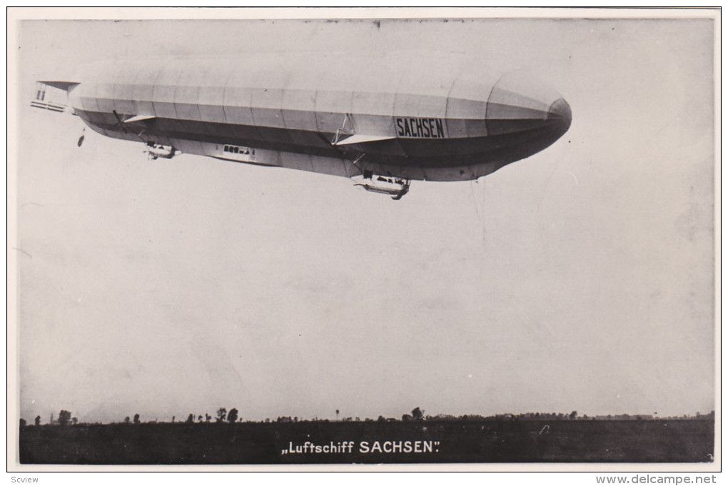 RP ; Airship / Blimp ; "Luftschiff SACHSEN" , 1910s (Item number ...