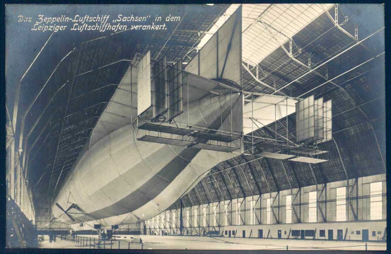 German Empire Picture Postcards-DELAG, Zeppelin airship "Sachsen ...