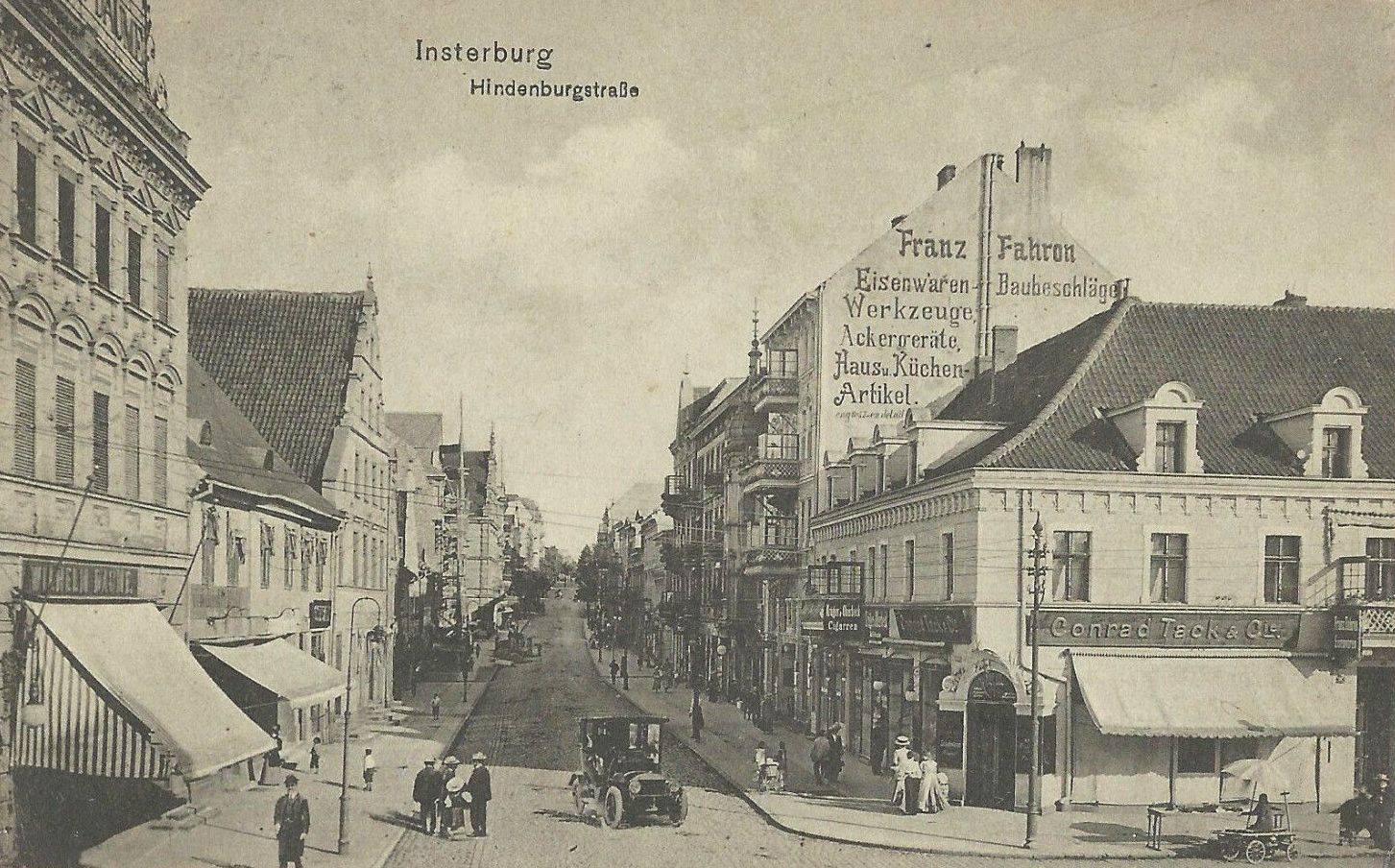 Insterburg in 1915 Hindenburgstrase | now it in named Tsjernachowsk