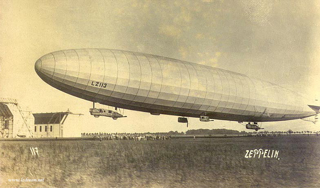 Zeppelin LZ83 LZ113 afloat near the ground