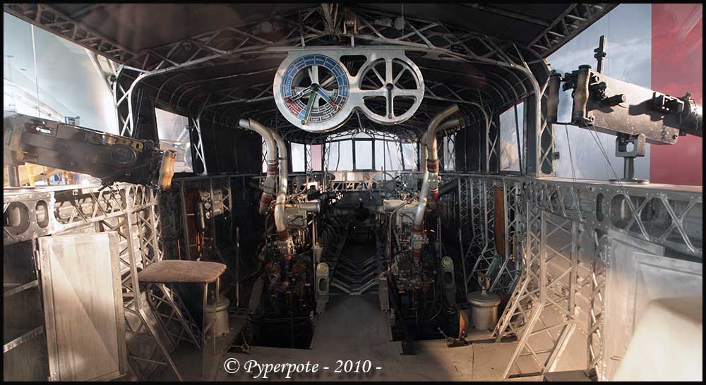 Inside the gondola of Zeppelin LZ83 LZ113 at le Bourget