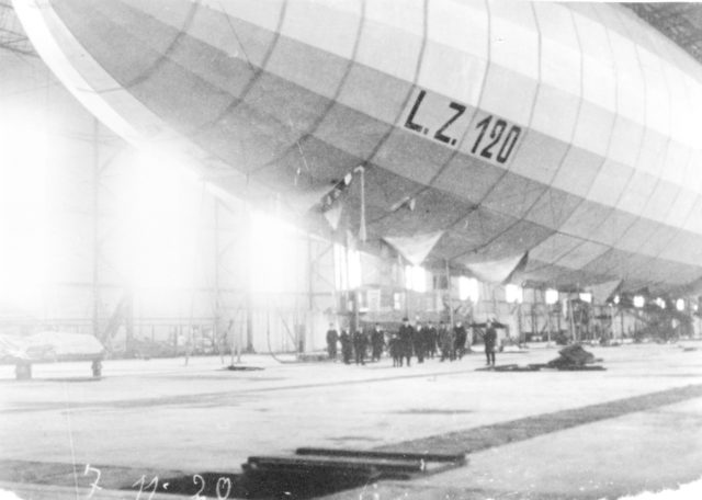 Zeppelin LZ90 L.Z.120 shortly before delivery to Italy as war reparations, 7 November 1920