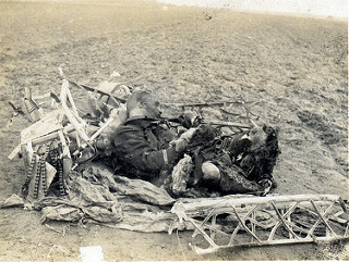 scourged body of Zeppelin LZ93 L44 crew, possible Arnim Rothe