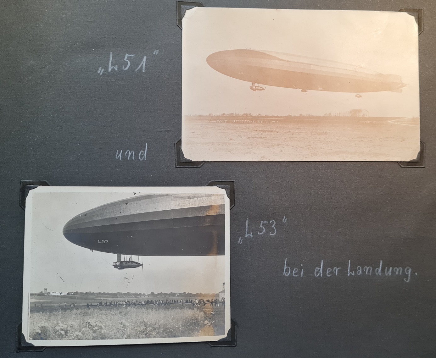 Zeppelin L51 und L53 bei der landung